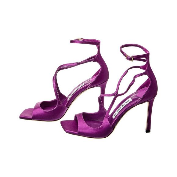 Jimmy Choo Azia 95 Satin Sandal (Authentic Pre-Loved), Pink - Picture 2 of 5